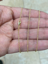 14K Solid Yellow Gold Rolo Necklace Chain 1.50mm 16'' 18'' 20'' 22'' 24''  - Round Cable Link - Rolo - 14k Real Gold